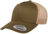 Yupoong 6606 Retro Trucker Cap | Moss/ Khaki