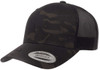Yupoong 6606 Retro Trucker Cap | Multicam Black/ Black