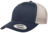 Yupoong 6606 Retro Trucker Cap | Navy/ Silver