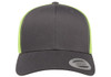 Yupoong 6606 Retro Trucker Cap | Charcoal/ Neon Green
