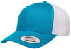Yupoong 6606 Retro Trucker Cap | Turquoise/ White