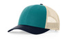 Richardson 115 Low Profile Trucker Cap | Blue Teal/ Birch/ Navy
