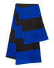 Sportsman SP02 Striped Rugby Scarf | Royal/ Charcoal