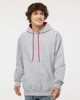 King Athletics KF9041 Two Tone Hooded Sweatshirt | Sport Grey/ Red