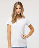 4810 M&O Ladies Gold Soft Touch T-shirt | White