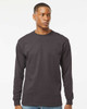 4820 M&O Adult Gold Soft Touch Long Sleeve T-shirt | Charcoal