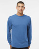 4820 M&O Adult Gold Soft Touch Long Sleeve T-shirt | Heather Royal
