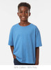4850 M&O Youth Gold Soft Touch T-shirt | Heather Turquoise