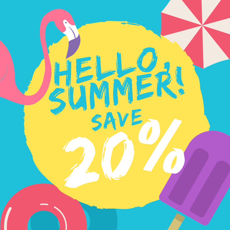 Countdown With Us and Save 20%!