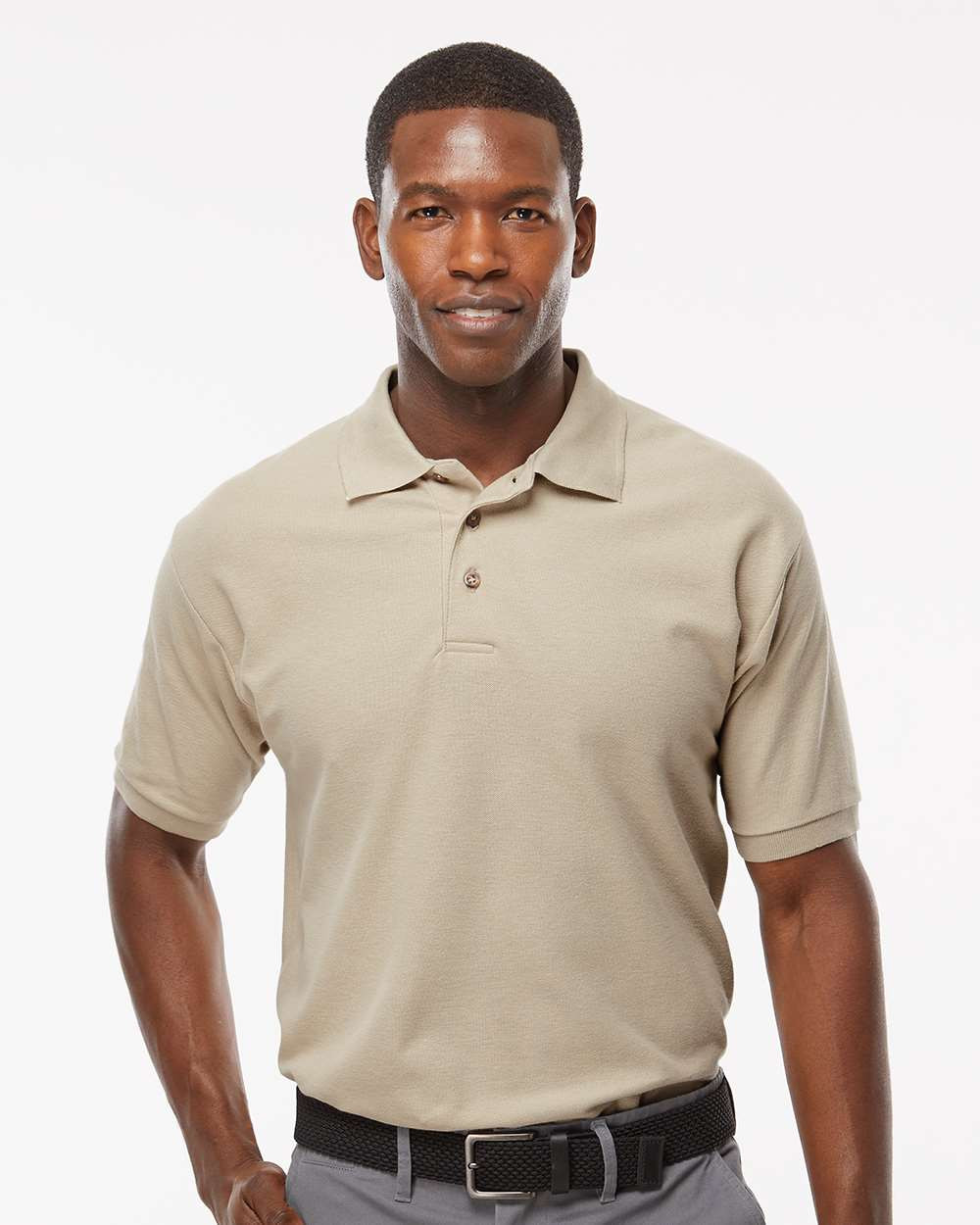 khaki polo t shirt
