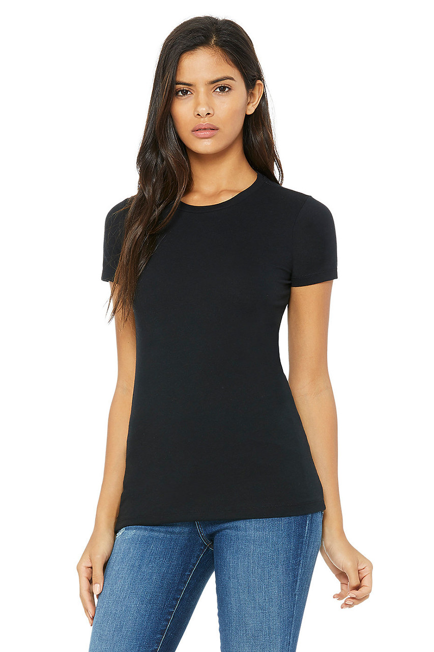 slim fit black shirt womens