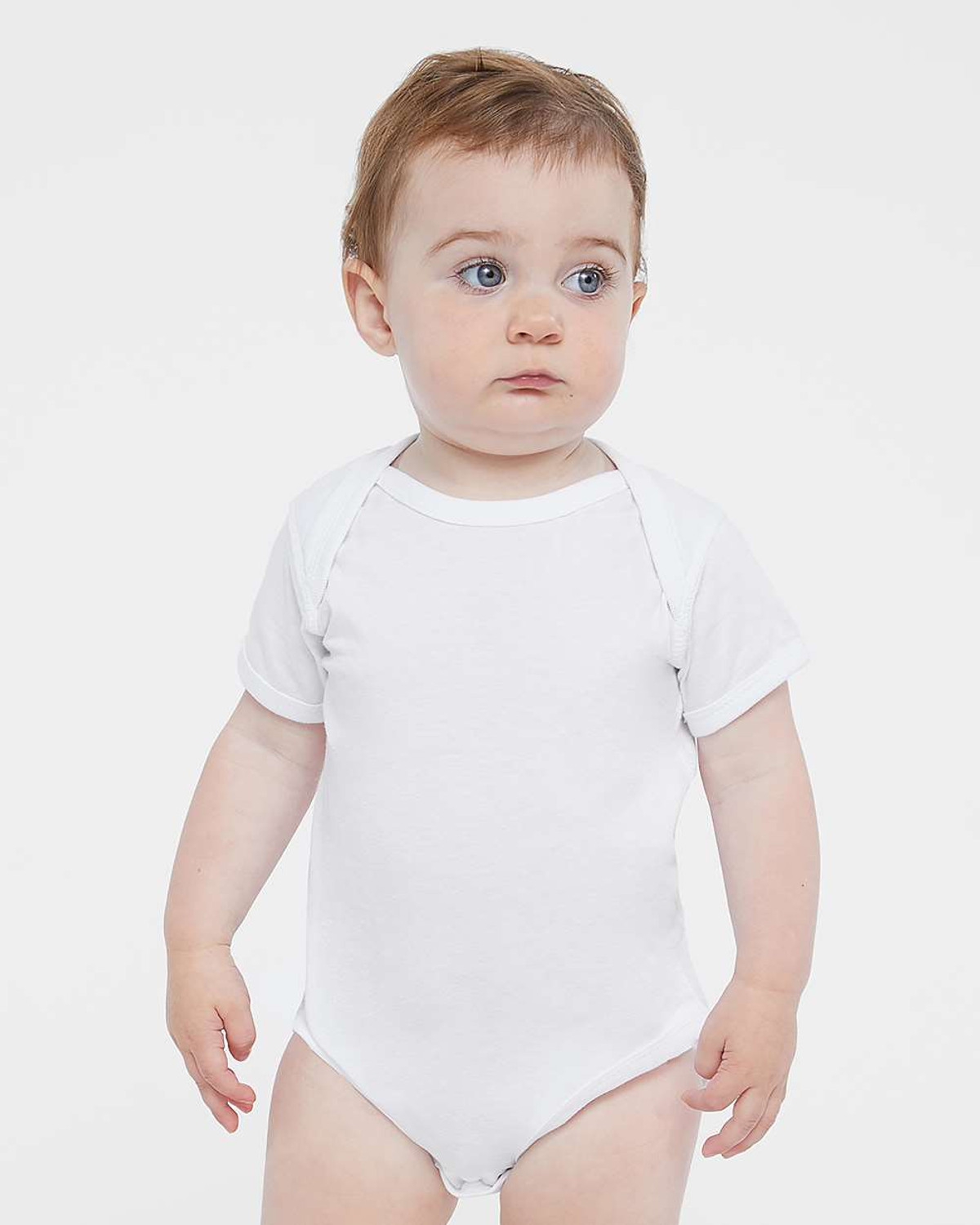 Rabbit Skins 4424 - Infant Fine Jersey Bodysuit - White - NB