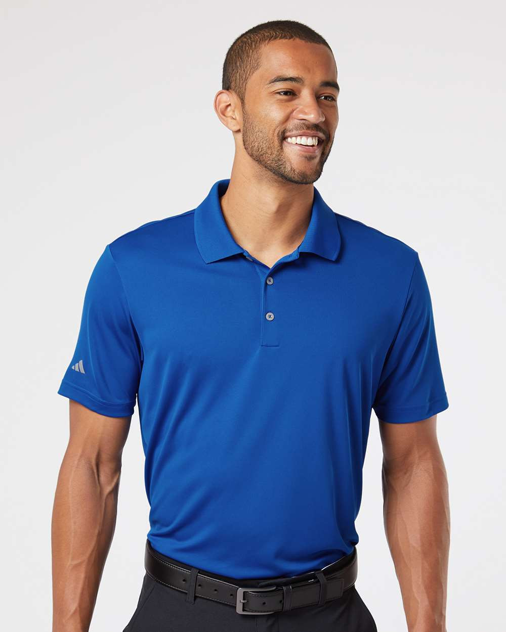 adidas blue golf shirt
