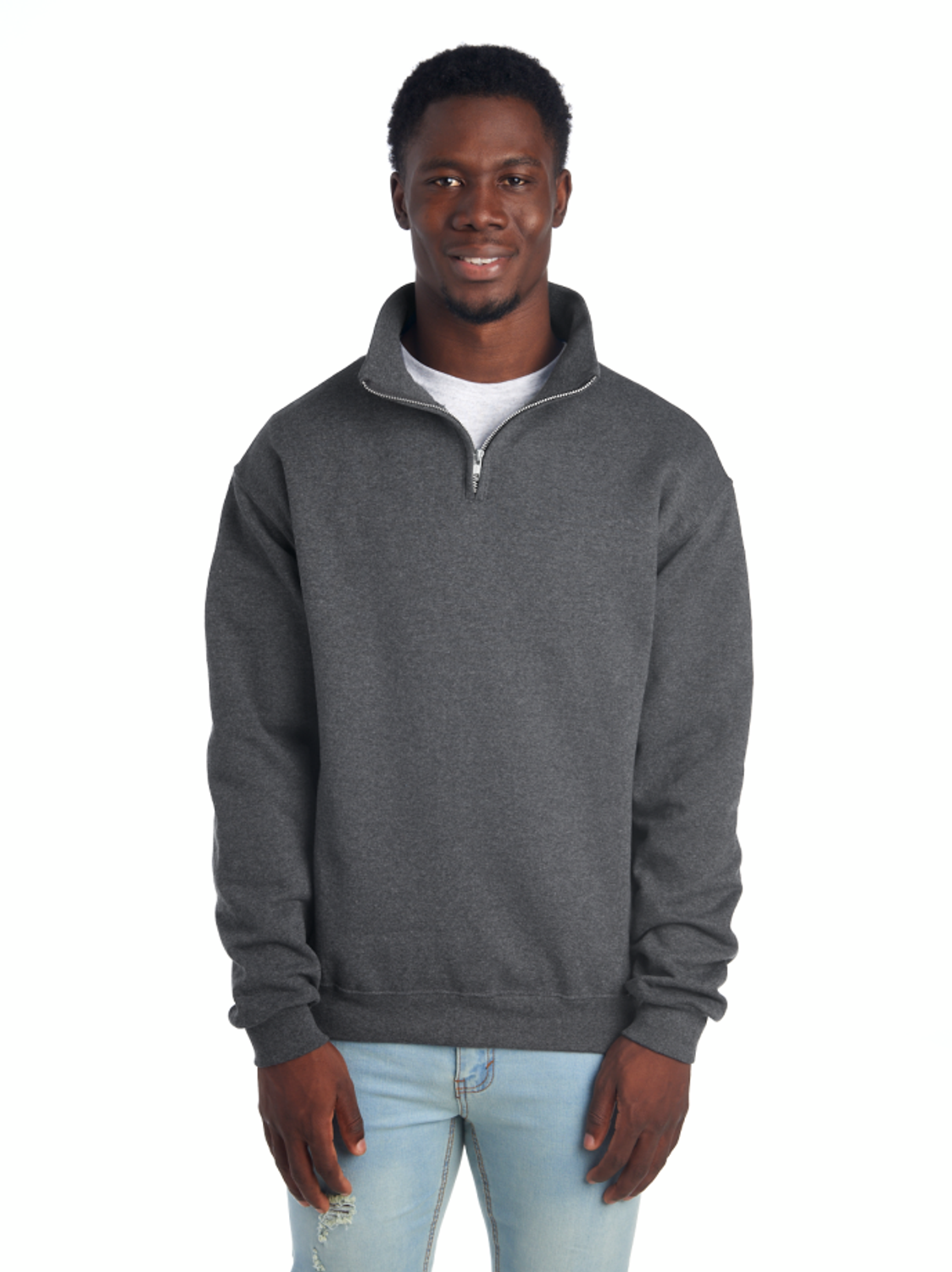 Grey half zip sweatshirt on sale