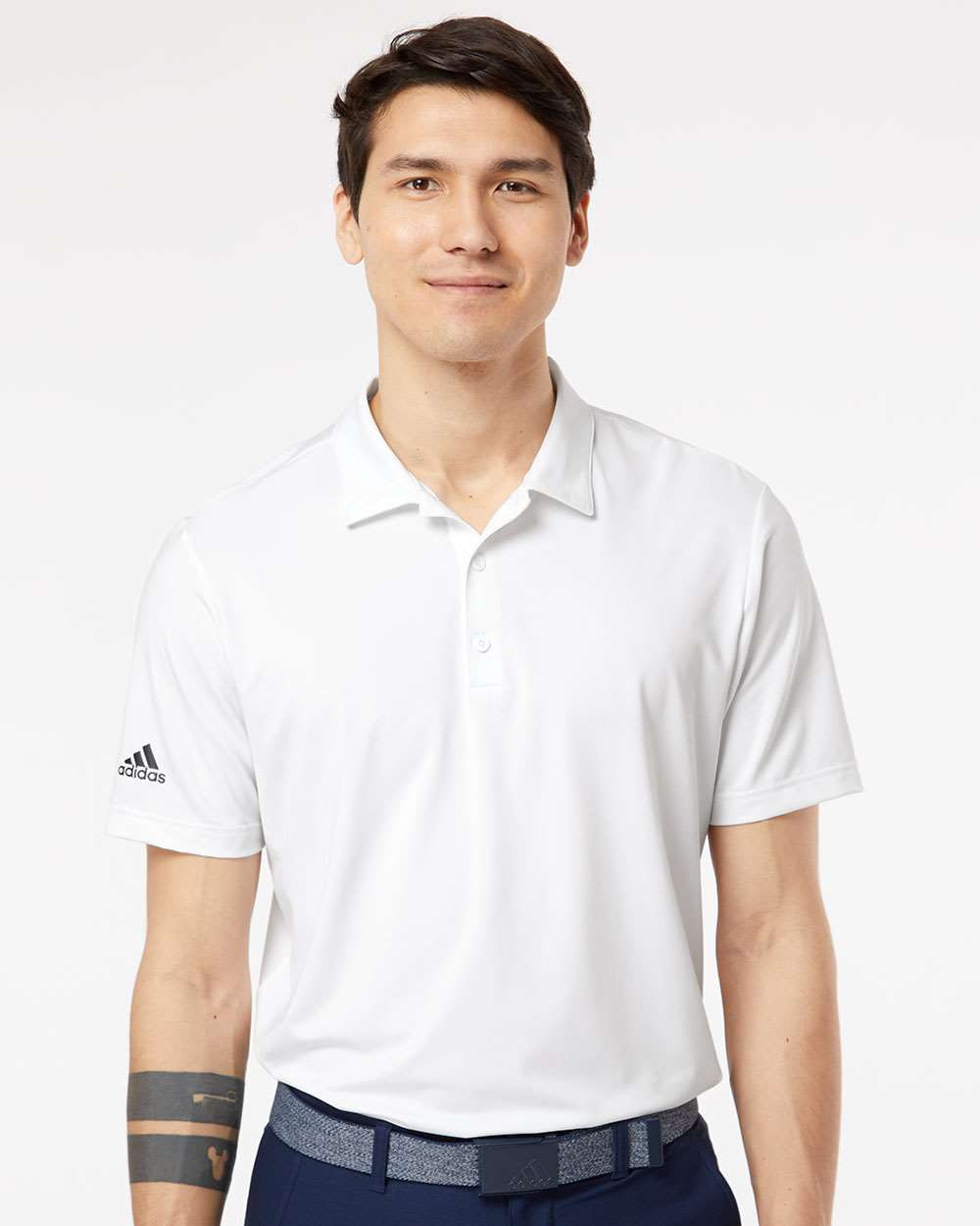 adidas white polo t shirt