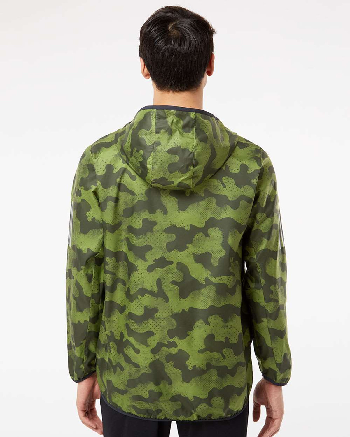 Adidas green camo on sale windbreaker