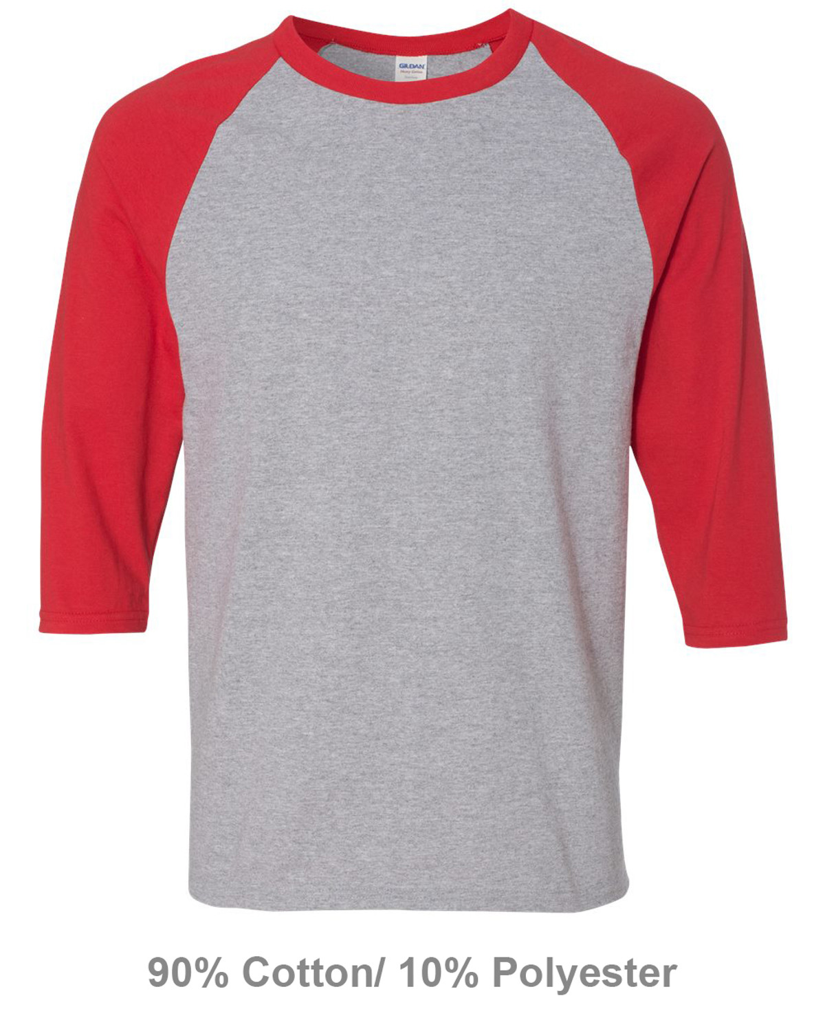Men's Full Length Sleeve Raglan Cotton Baseball Tee Shirt, Black