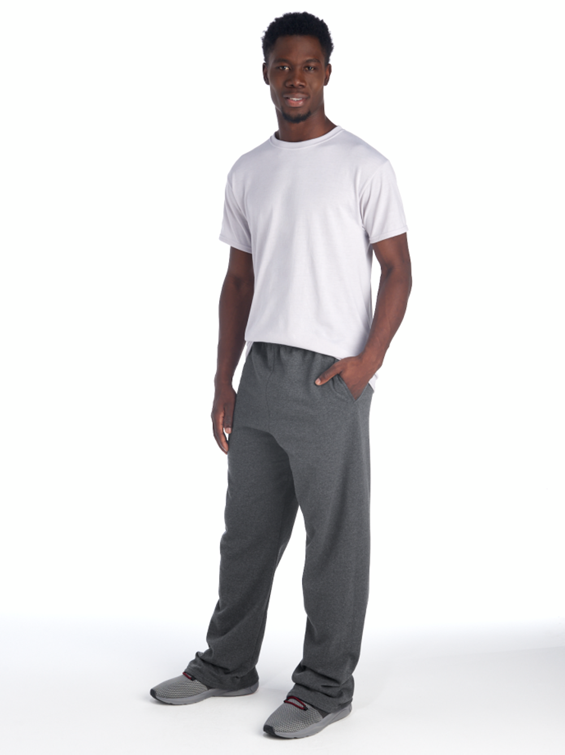 JERZEES 974MPR NuBlend® Open Bottom Sweatpants with Pockets 