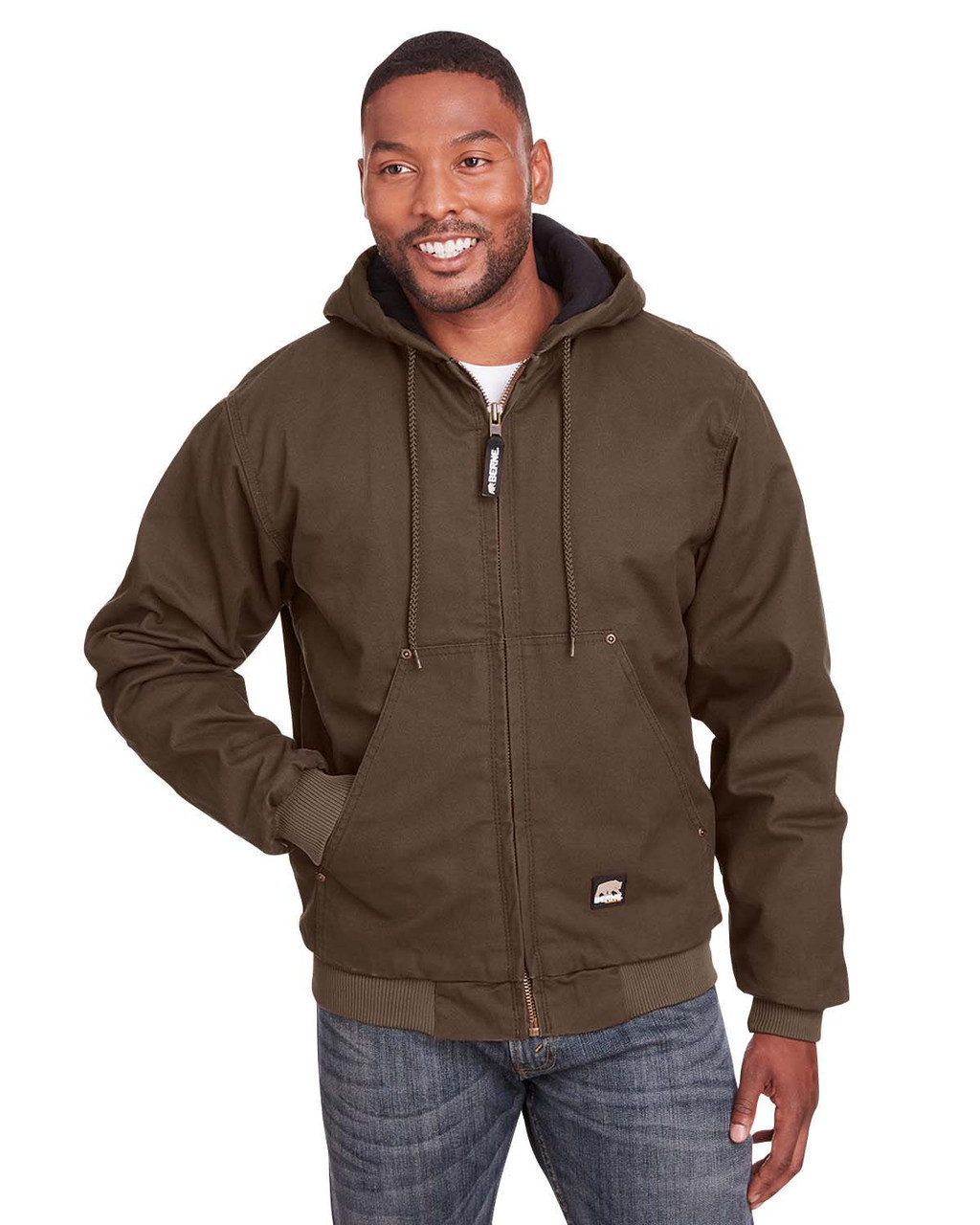 Berne HJ375 Highland Washed Cotton Duck Hooded Jacket - T-shirt.ca