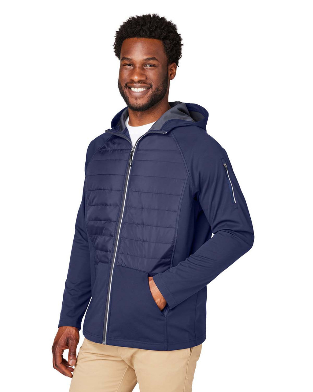 Core365 CE808 Unisex Techno Lite Hybrid Hooded Jacket - T-shirt.ca