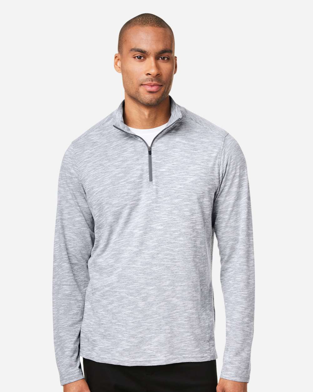 North End NE415 Eclipse Jacquard Quarter-Zip Pullover - T-shirt.ca