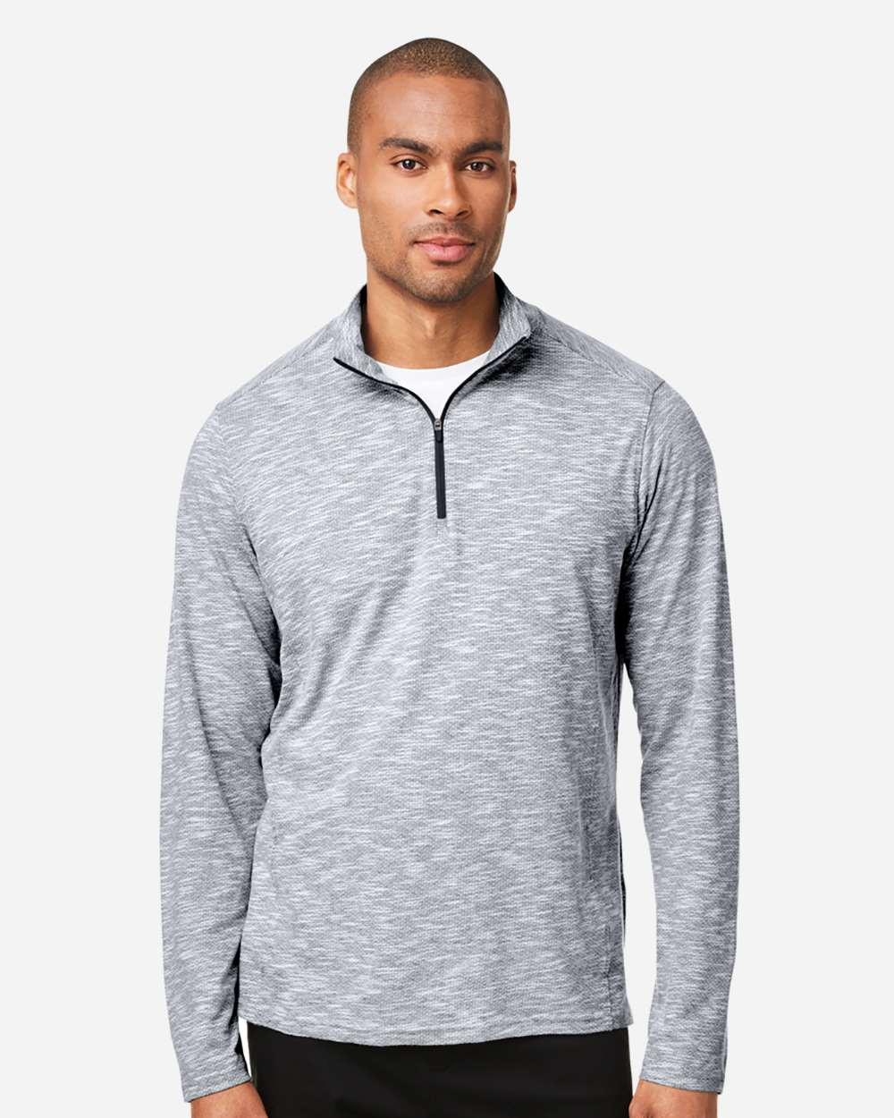 North End NE415 Eclipse Jacquard Quarter-Zip Pullover - T-shirt.ca