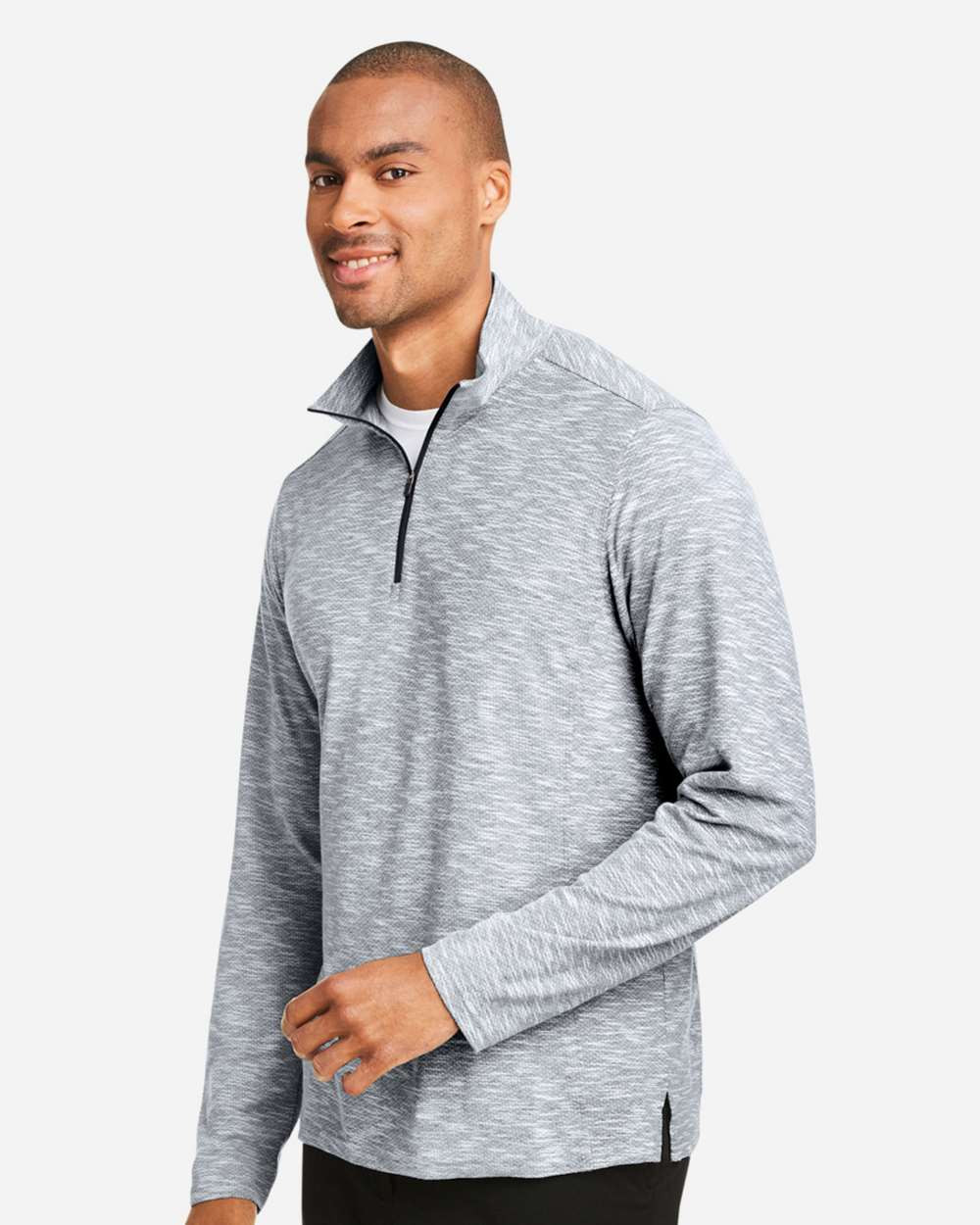 North End NE415 Eclipse Jacquard Quarter-Zip Pullover - T-shirt.ca