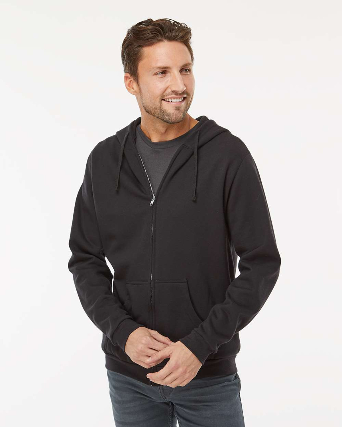 M&O Unisex Zipper Fleece Hoodie | T-Shirt.ca