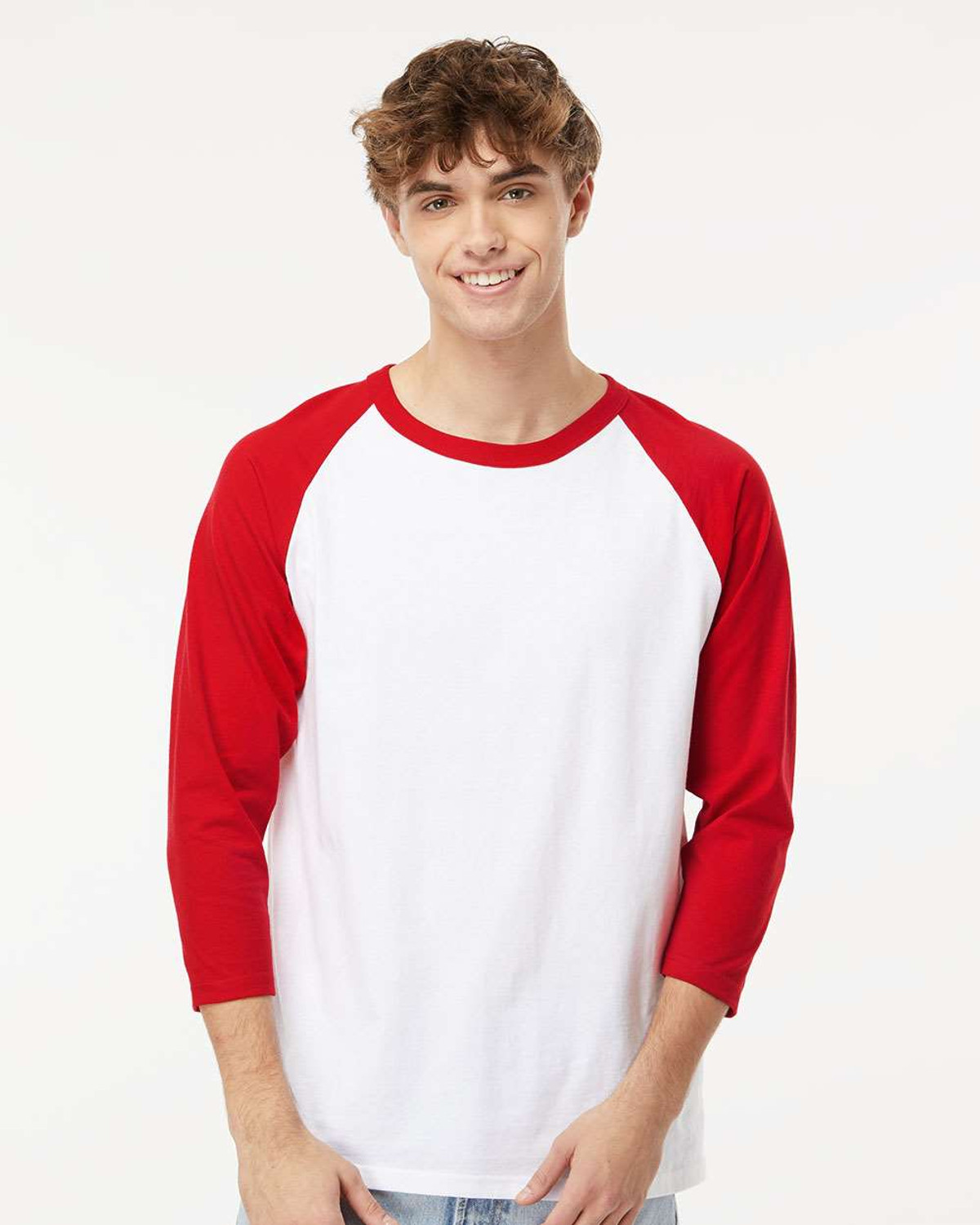 Raglan Long Sleeve T-shirt Fashion Flat Sketch, Fashion Template