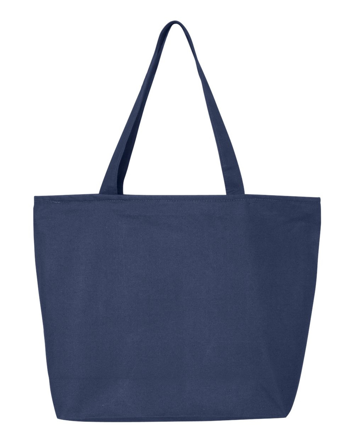 Navy blue shop canvas tote bag