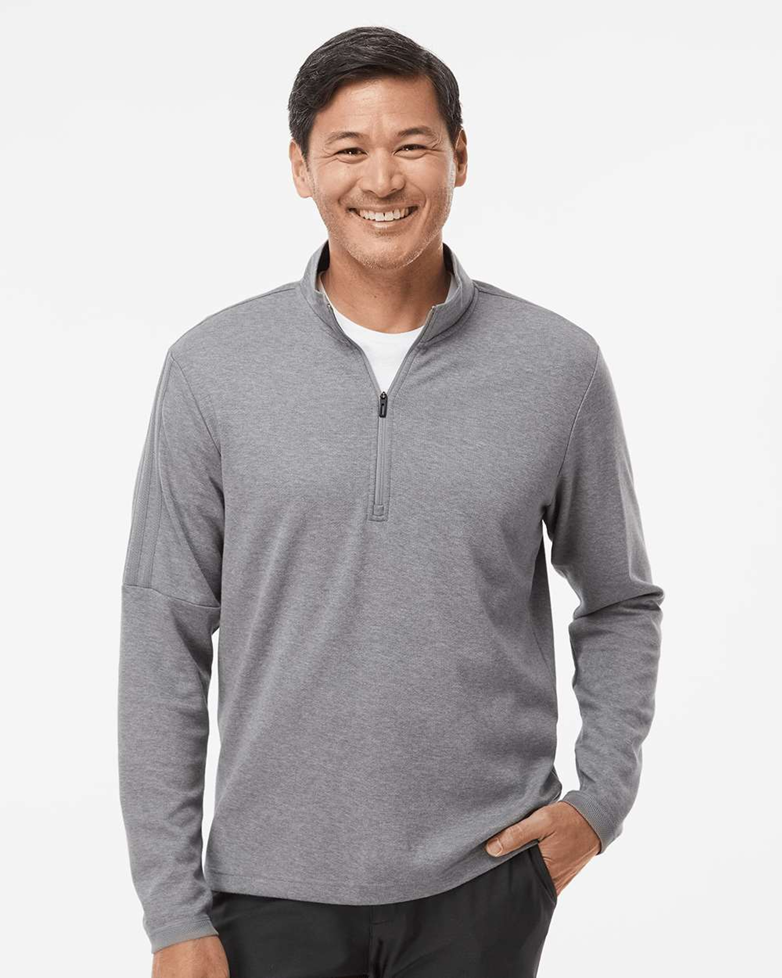 Adidas A554 3-Stripes Quarter-Zip Sweater - T-shirt.ca