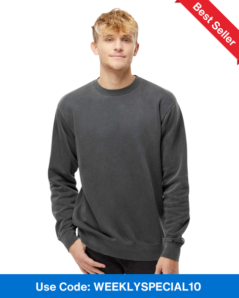 Independent Trading Co. PRM3500 Heavyweight Pigment-Dyed Crewneck Sweatshirt