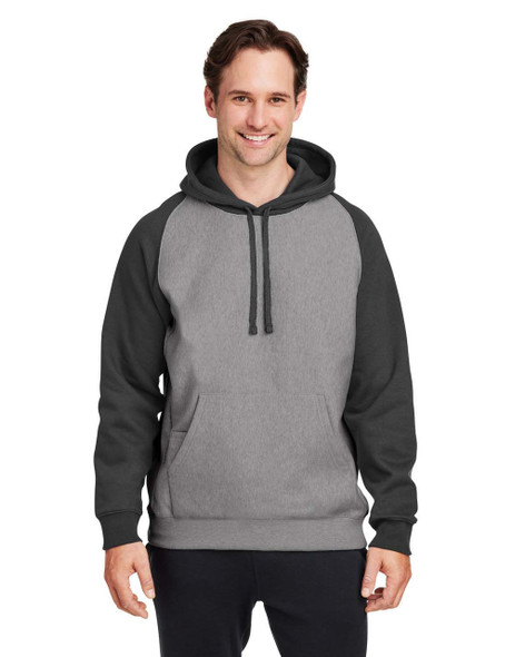 Team 365 TT96CB Unisex Zone HydroSport  Heavyweight Hoodie | Dark Grey Heather/ Black