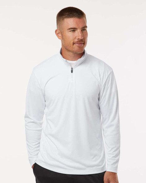 AllPro 41870 Pro-Lock Performance Quarter-Zip Pullover | White