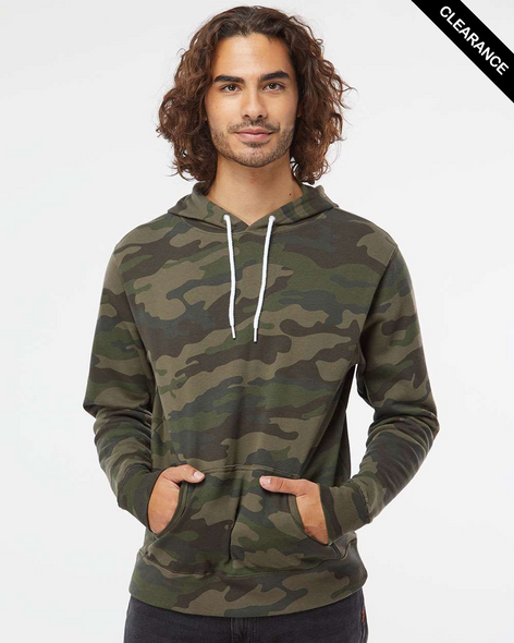 Clearance - AFX90UN Independent Unisex Lightweight Hooded Sweatshirt | Forest Camo