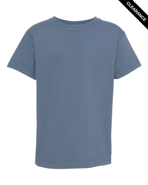 Clearance - Comfort Colors 9018 Garment-Dyed Youth Heavyweight T-Shirt | Blue Jean