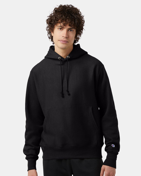 Champion CS101 Unisex Reverse Weave® Hooded Sweatshirt | Black Champion CS101 Unisex Reverse Weave® Hooded Sweatshirt | Black