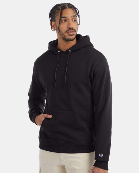 Champion CS700 Men's Powerblend® Hooded Sweatshirt | Black Champion CS700 Men's Powerblend® Hooded Sweatshirt | Black
