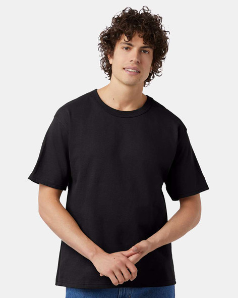 Champion CT105 Unisex Heritage Jersey T-Shirt | Black Champion CT105 Unisex Heritage Jersey T-Shirt | Black