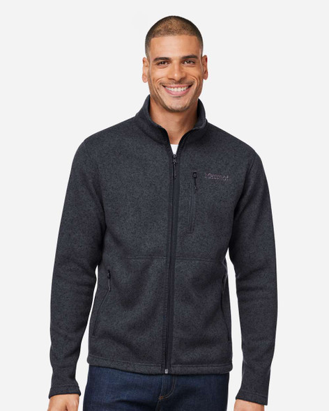 Marmot M16223 Men's Drop Line Fleece Jacket | Black Heather