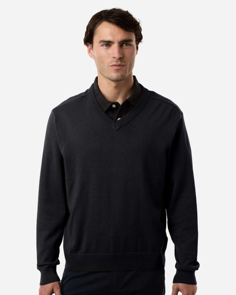 Devon & Jones  DG445 Men's New Classics V-Neck Sweater | Black