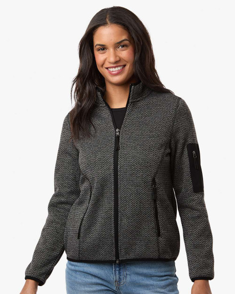 North End NE731W Women's Jasper Jacquard Fleece Vest - T-shirt.ca