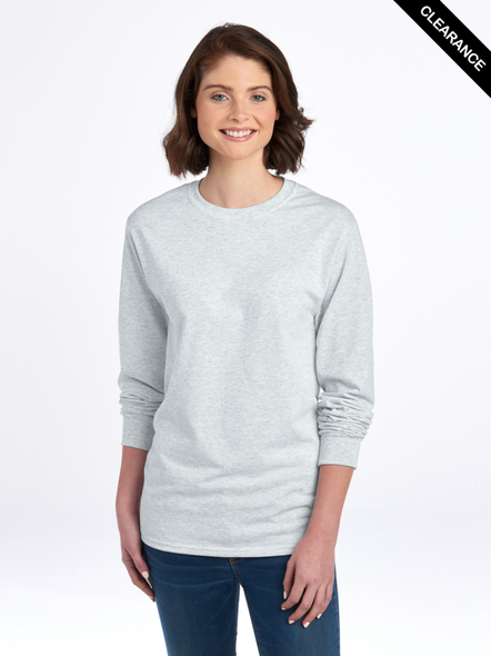 Clearance - JERZEES 29LSR Dri-Power® Long Sleeve 50/50 T-Shirt | Ash