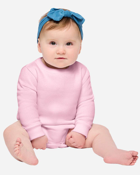 Rabbit Skins 3421 Infant Fleece Bodysuit | Pink