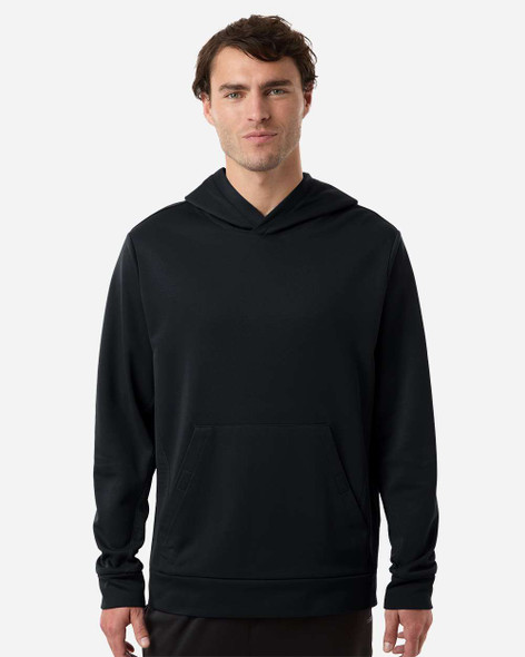 Team 365 TT400 Unisex Squad Hooded Tech Fleece Pullover | Black