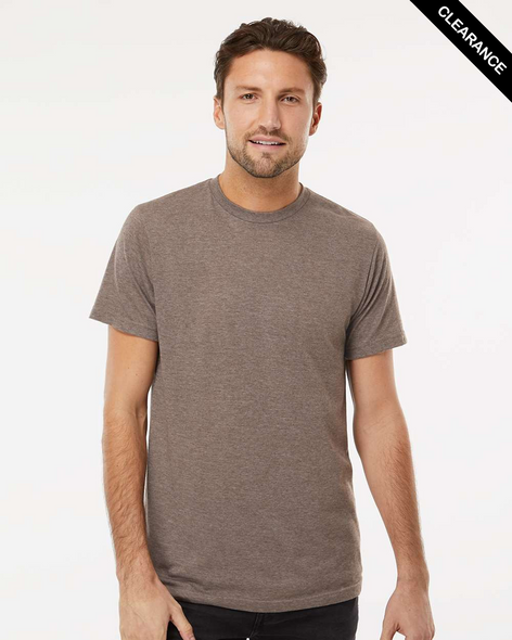 Clearance - M&O 3541 Deluxe Blend T-shirt | Heather Brown