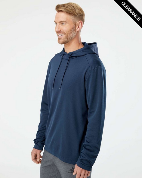 Clearance - Adidas A530 Textured Mixed Media Hooded Sweatshirt | Collegiate Navy