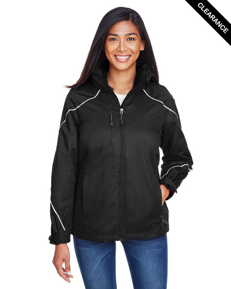 Clearance - North End 78196 Angle 3-in-1 Jacket with Bonded Fleece Liner | Black