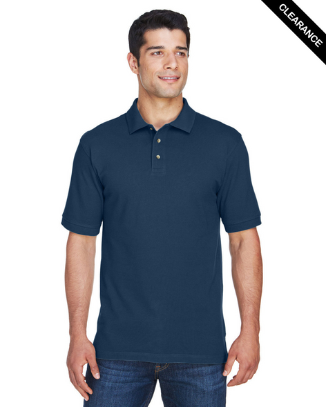 Clearance - Harriton M200T Men's Tall 6 oz. Ringspun Cotton Piqué Short-Sleeve Polo | Navy