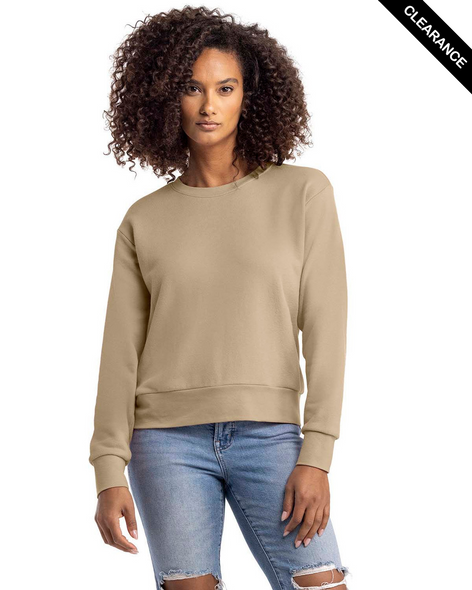 Clearance - Next Level Apparel 9084 Ladies' Laguna Sueded Sweatshirt | Tan